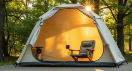 top sauna tents and chairs