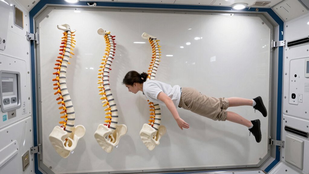 zero g reduces spinal pressure