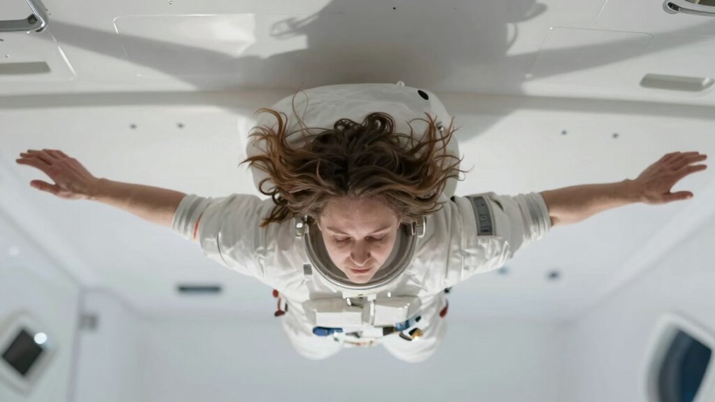 feeling weightless in space