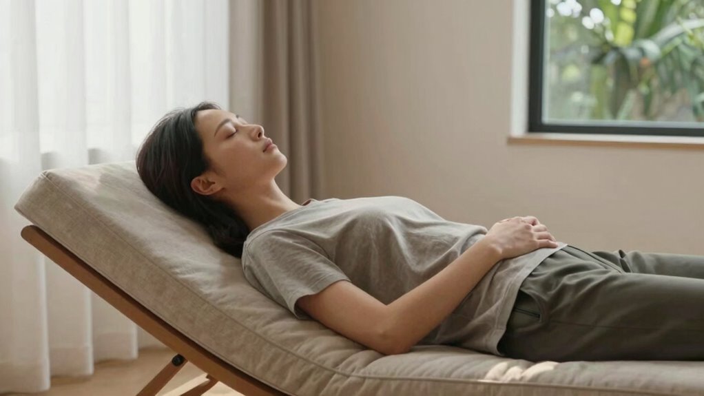 reclined mindful breath relaxation