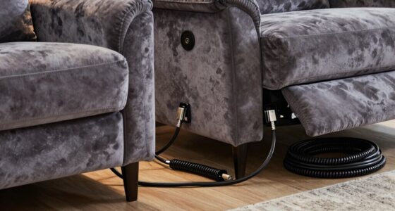 secure cables around recliners